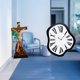 thumbnail image 2 of Estatua católica,Colección religiosa de la estatua de la Virgen María,Reloj de pared,Reloj de pared interior con números romanos nórdicos,Relojes distorsionados Reloj electrónico de lujo, 2 of 8