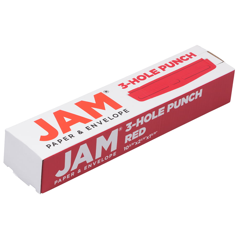 JAM PAPER Metal 3 Hole Punch, 10 Sheet Capacity, Blue (345BU