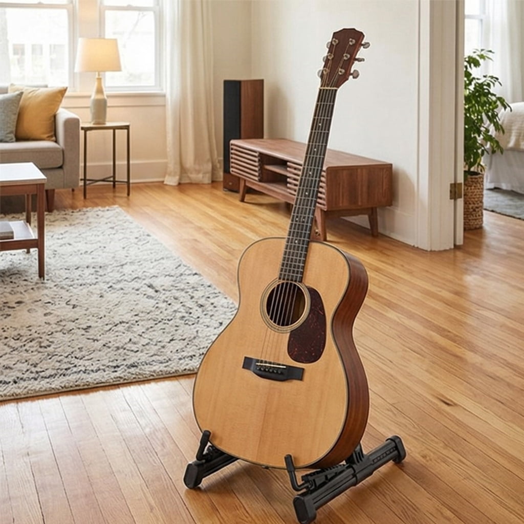 Adjustable Acoustic Guitar Stand Folding Musical Instrument Stand for Guitar, Violins and Ukuleles Easy to Carry
