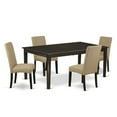 thumbnail image 2 of East West Furniture Dining Room Set Cappuccino, HEDR5-CAP-03, 2 of 6