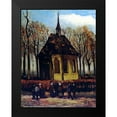 thumbnail image 2 of Van Gogh, Vincent 15x18 Black Modern Framed Museum Art Print Titled - Chapel At Nuenen With Churchgoers, 2 of 5