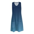 thumbnail image 6 of GXIPO Sleeveless Swimdress for Women Women Summer Dresses Tank Hollow Out Plus Size Sun Dresses Bikini Beach Cover Up Casual Boho Swimsuit Coverup with Pockets Dark Blue M, 6 of 9