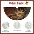 thumbnail image 4 of Daiia Cool Flame Lion A Drawing Merry Christmas Tree Skirt , Xmas Large Lace-up Tree Skirt, Santa Snowflakes Rustic Home Decorations New Year Party Farmhouse Decor-30", 4 of 7