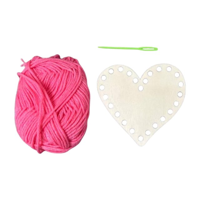 Cesta de madera resistente con hilo para hacer bolsos, cesta de ganchillo DIY Hilo rosa