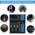 thumbnail image 3 of YaeCCC Mic Mixer Audio Sound Mixing Board, DJ Mixer Mixing Console for Karaoke with USB Slot (4 Channel), 3 of 5