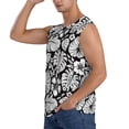 thumbnail image 3 of Goofa Tropical Leaves Printed Men's Sleeveless T-Shirt - Athletic Gym Workout Tank Top for Men - Moisture-Wicking, UPF 30+ Quick-Dry Muscle Tee-X-Large, 3 of 8
