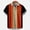 Orange, variant on Cmfcve Summer Oversized Tops for Mens Vintage Vertical Stripe Shirt with Pockets Short Sleeve Button Down Casual Shirts