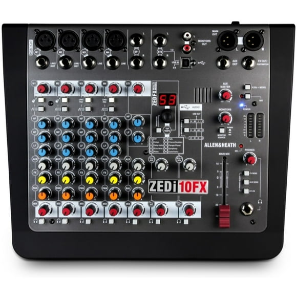 Mezcladora ZEDI-10FX ALLEN & HEATH 4X4 Canales Ecualizador de 3 Bandas
