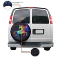 thumbnail image 4 of KAKALAD Galaxy Rainbow Unicorn 03 Spare Tire Cover Universal Vehicle Accessories Buckle Car Tools 16”in, 4 of 6