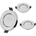 thumbnail image 1 of Juego de 3 focos LED empotrables ultraplanos con módulo de foco de 220 V, 3 bombillas regulables de 5 W, orificio de 55 mm, regulable, blanco cálido de 3000 K, ángulo de haz de 120°, 1 of 5