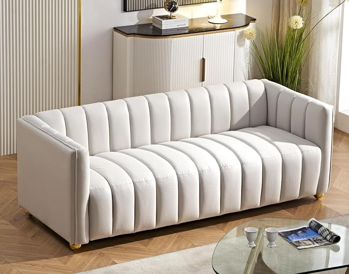 US Pride Upholstered Solid Wood Frame 82.7" Art Deco Sofa&nbsp;