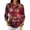 Gold, variant on LTTVQM Women's Blouses Merry Christmas Holiday 3/4 Sleeve Collared Half‑Button Polo Hanging Ornament Print Relaxed Daily Wear Shirts