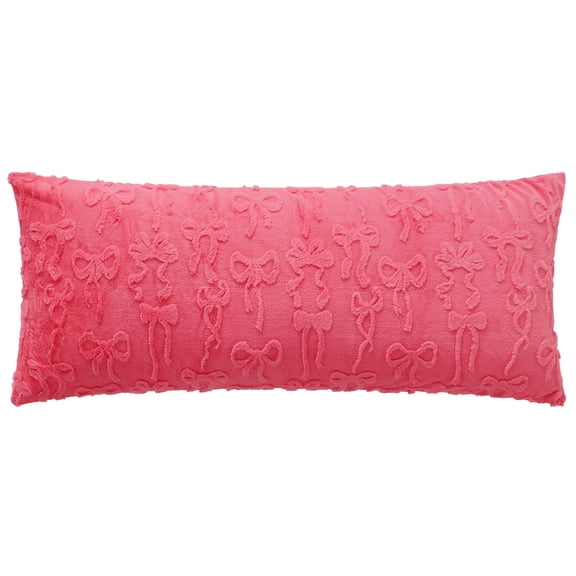 Room Revival Pink Melon Bows Body Pillow, 48"x20"