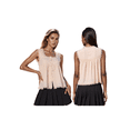 thumbnail image 2 of LMLYSoH Women Tank Top, Sleeveless Tops Square Neck Lace Trim Button Closure Summer Streetwear, 2 of 9