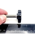 thumbnail image 3 of 3/8" x 1" Thumb Screw Bolts Black Round 6 Point Rosette Clamping Knob Plastic Cap Stainless Steel 3/8"-16 Standard Thread, 3 of 7