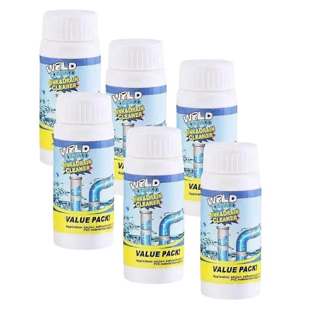1-6pcs Household Wild Tornado Powerful Sink & Drain Cleaner Quick Foaming High Efficiency Remover