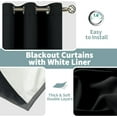 thumbnail image 4 of Black Blackout Curtains for Bedroom 72 Inch Length 2 Panels Set, Thermal Insulated Bedroom Curtains Soundproof Room Darkening Window Curtain Drapes, Each Grommet Curtains 42 Inch Wide, 4 of 14