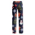 thumbnail image 6 of UDAUDU Womens Christmas Pajamas Pants Sleepwear Xmas Graphic Lounge Pants Drawstring Stretch Holiday Sleep Pants 2XL, 6 of 6