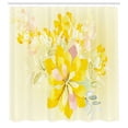 thumbnail image 3 of Ambesonne Country Shower Curtain, Romantic Yellow Flowers, 69"Wx70"L, Multicolor, 3 of 5