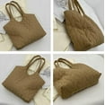 thumbnail image 5 of Kukuzhu Quilted Tote Bag for Women Padding Down Cotton Hobo Bag Large Fashion Shoulder Bag, 5 of 6
