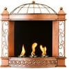Dome-Topped, Wall-Mount Fireplace, Copper