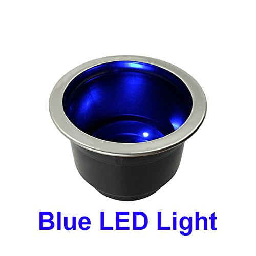 NEW BLUE LED LIGHT MARINE BOAT RV CAMPER CUP DRINK HOLDER LIGHTS UP