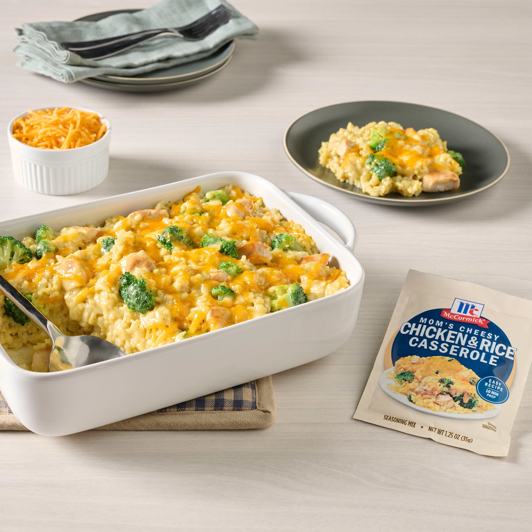(12 pack) McCormick Mom's Cheesy Chicken & Rice Casserole Seasoning Mix, 1.25 oz Packet