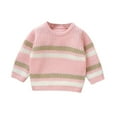 thumbnail image 2 of HAiming Baby Sweater Long Sleeve Toddler Striped Pullover Sweater Soft shirts for Boys Girls Knitwear, 2 of 3