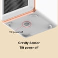 thumbnail image 2 of Mini calentador de ventilador eléctrico de calentamiento rápido PTC de 1200W para el dormitorio del hogar (enchufe blanco de la UE), 2 of 8