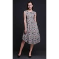 thumbnail image 2 of Bimba Gray Artistic Printed Knee Length Ladies Sleeveless Holiday Wear Tank Dress-XXX-Large, 2 of 6