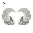 thumbnail image 3 of Wweixi 2pcs/set Silicone Ear Plugs For Soundproof Sleep Comfortable Fit Easy To Earplug white, 3 of 6