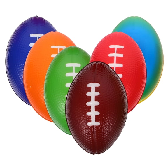BESTSKY 6 Leather Rugby Footballs Mini Hand Footballs Goodie Bag Stuffers