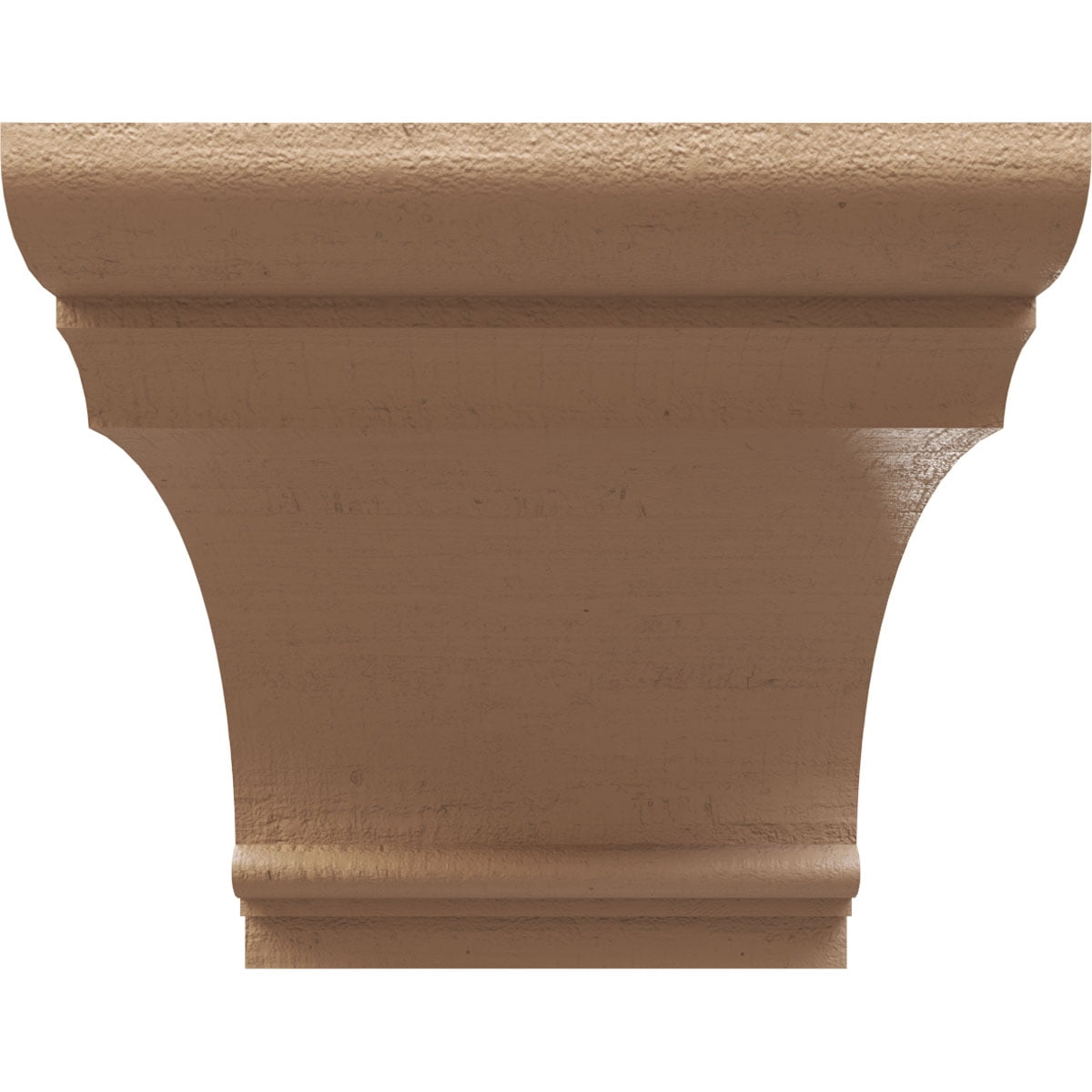 12"W x 24"D x 12"H Wide Hughes Rough Cedar Woodgrain TimberThane Corbel, Primed Tan