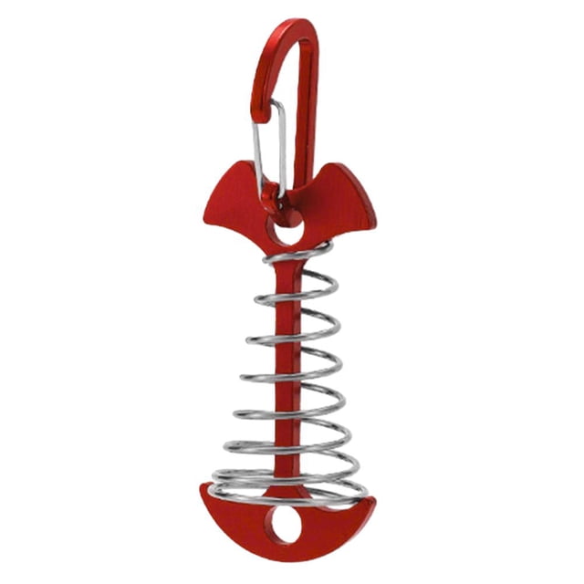 8Uds. Fishbone Nail Cuerda Hebilla Camping Ground Portable Spring Hook Wind Red