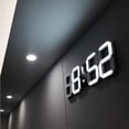 thumbnail image 1 of Horloge Murale Led 3D, Réveil Numérique Moderne avec Affichage 24 ou 12 Heures, 1 of 5