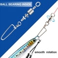 thumbnail image 4 of Rawiri - Broche de pesca con conector de acero inoxidable, broche giratorio para pesca, rodamiento de barril, 4 of 6