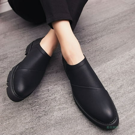

Men‘s Thick-soled Slip-on Shoes Korean Style Fashionable Pointed High Heeled Men‘s Shoes Stylist Foot Set Inner Heightened Casual Shoes