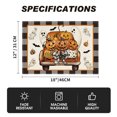 thumbnail image 2 of Sm:)e Truck Pumpkin Ghost Plaid Bow Bat Halloween Placemats Set of 4, 12x18 Inch Holiday Table Mats for Indoor Outdoor Party Dining Decoration, 2 of 7