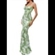 thumbnail image 1 of Vestido Maxi Bohemio de Verano para Mujer, con Estampado Floral, Tirantes Finos, Sin Mangas y Ajustado Verde L, 1 of 8