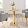 thumbnail image 2 of Modway Verne 28" Round Modern Wood & Metal Dining Table in Gold/Natural, 2 of 5