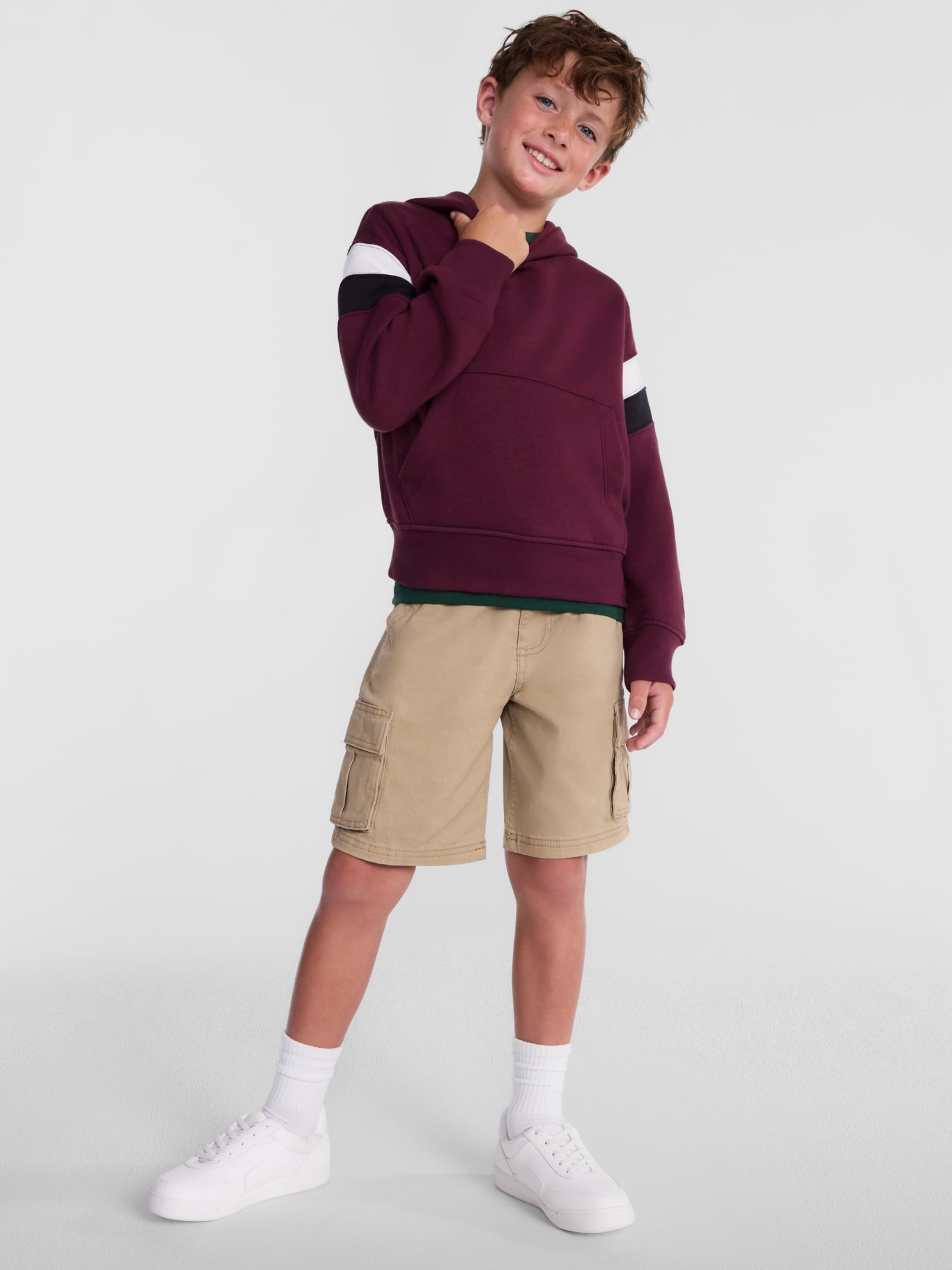 Wonder Nation Boys' Varsity Fleece Hoodie, Sizes 4-18 & Husky