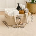 thumbnail image 3 of Diaper Caddy Organizer for Baby Nursery, Felt Storage Basket with Handles for Diapers, Wipes, Toys & Baby Essentials, Car Organizer, Oatmeal, 3 of 9