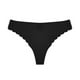 thumbnail image 1 of Gibobby Calzones para mujer sexy Ropa interior de seda helada para mujer, cintura , Tanga Sexy sin costuras, pantalones huecos de Color sólido(Negro,XL), 1 of 2