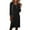 Black, variant on Kilaqueen Sweatshirt Dresses for Women Long Sleeve V Neck Midi Dress Solid Color Relaxed Fit Spring Summer Pullover Tunic Dresses