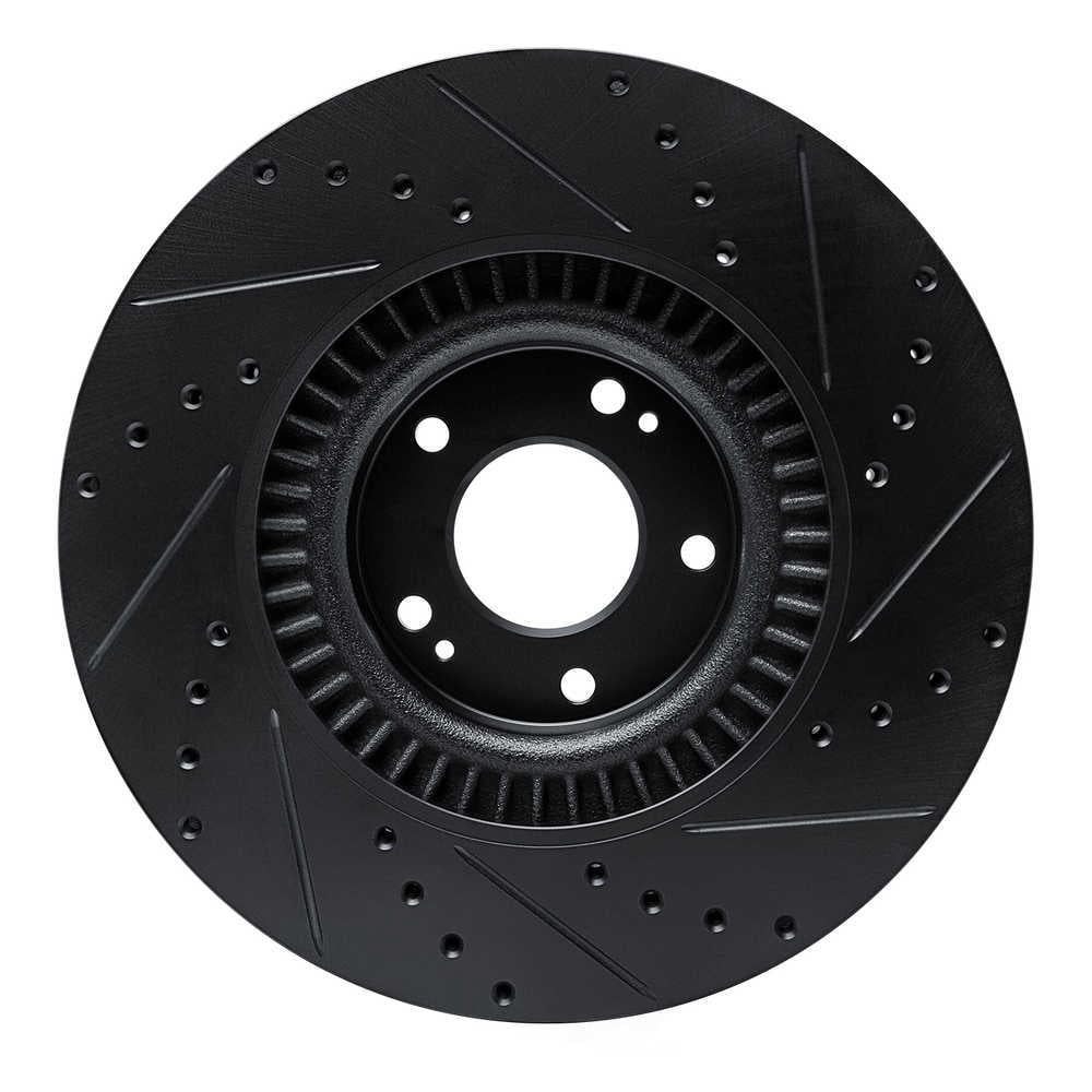 Dynamic Friction Company 633-21044L DFC Brake Rotor - Drilled And Slotted - Black