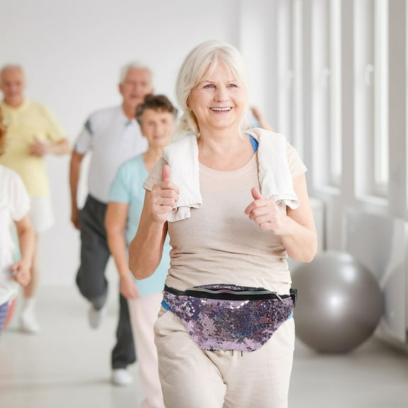 WHAMVOX Sparkly Purses for Women Fanny Pack Mermaid Design Miss Woman 28.00X15.00X8.00CM