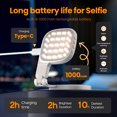 thumbnail image 4 of Cshidworld Luz Portátil para Selfies con Espejo, Magnética de 360°, Recargable por 1000mAh, 48 LED, 3 Modos, 10 Brillo, CRI 80, para Teléfono, Maquillaje, Transmisión en Vivo, Blanco, 4 of 7
