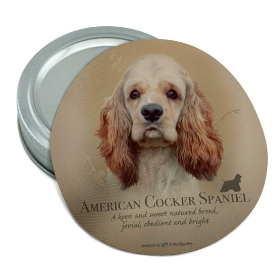 American Cocker Spaniel Dog Breed Round Rubber Non-Slip Jar Gripper Lid Opener