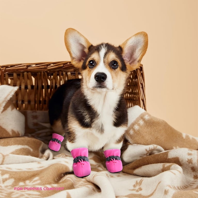 Tiantian Baodan Waterproof Dog Shoes for Small Dogs, Anti-Slip