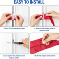 thumbnail image 5 of Smlper 2 Rolls 7ft x 3in Heavy Duty Zipper Door for Dust Barriers, Self-Adhesive Dust Zipper for Plastic Sheeting, Tarp Zipper Door for Greenhouses, Construction, Carpentry, Renovation, Wall Building, 5 of 6